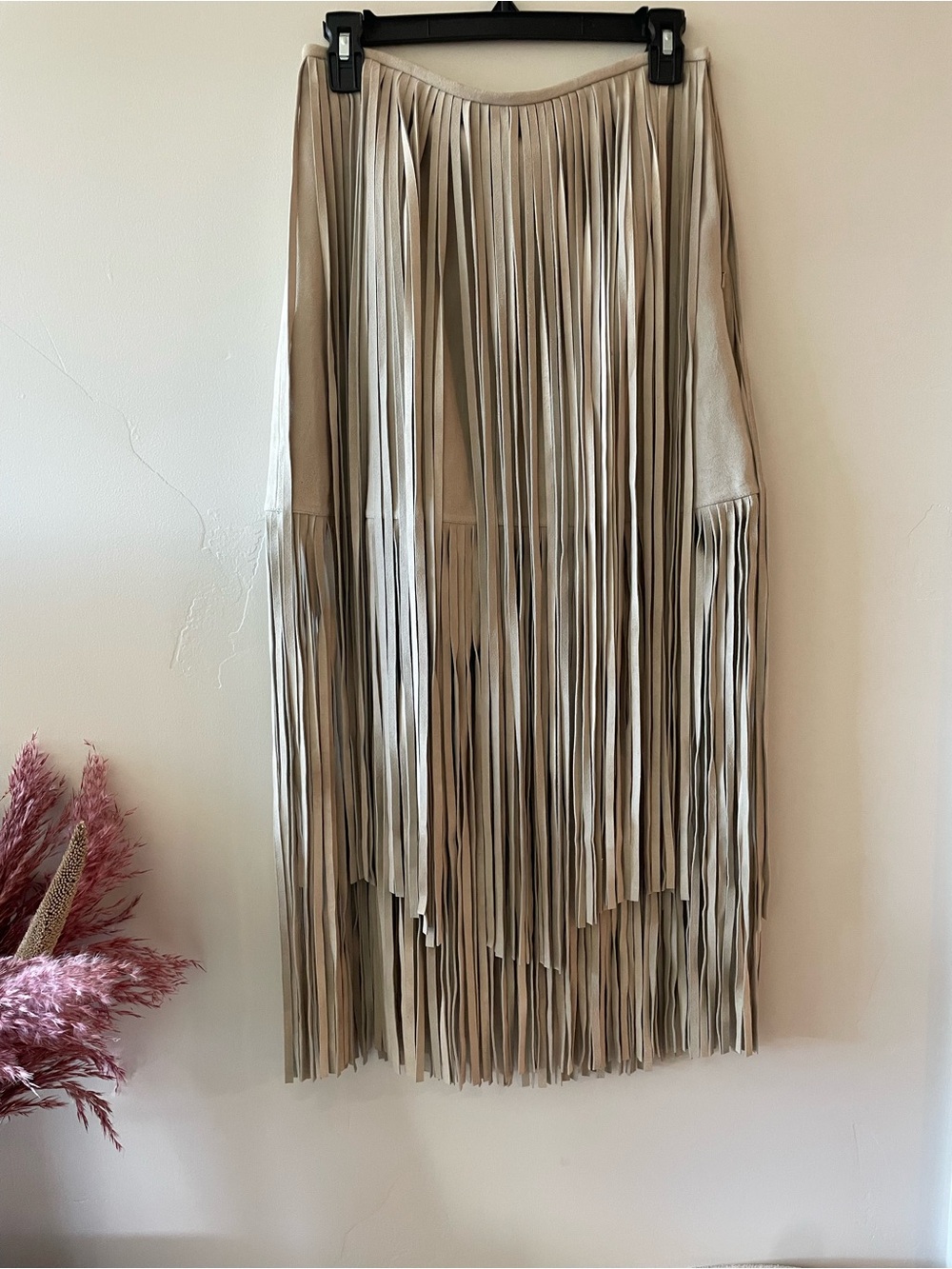 Fringe Maxi Skirt in Taupe - Women's Skirt